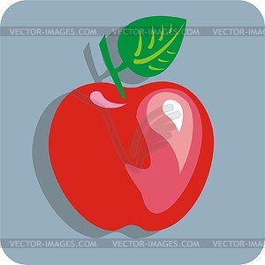 Red apple - vector clipart