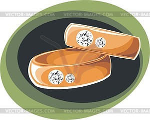 Wedding rings - vector clipart