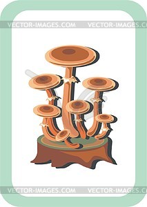 Agaric honey  - vector image