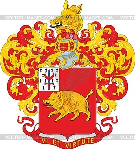 Berd, family coat of arms - vector clipart