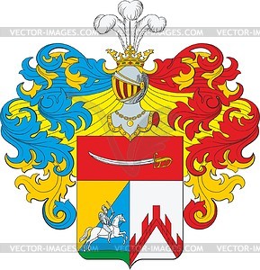Kramarev, family coat of arms - vector clipart