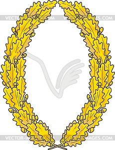 Oak wreath - vector clip art