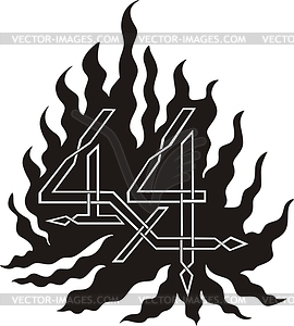 4x4 flame - vector image