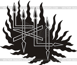 4x4 flame - vector clipart / vector image