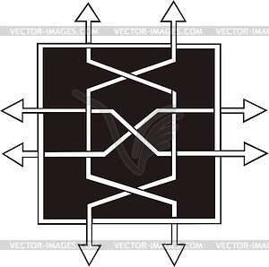 Дингбат со стрелками - изображение в векторном виде