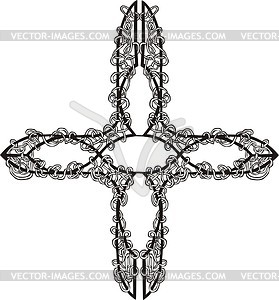 Twisted cross - vector clipart