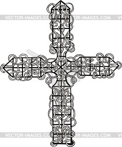 Twisted cross - vector image