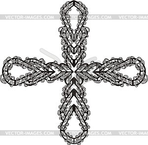 Крест-сплетение - векторизованное изображение клипарта