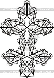 Twisted cross - vector clipart