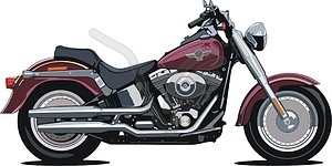 Harley-Davidson Fat Boy - vector clipart