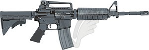 Rifle Colt M4 Carbine - vector clipart