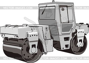 Road-roller - royalty-free vector clipart