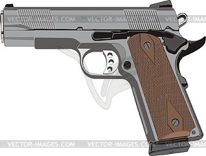 Пистолет Smith & Wesson - векторный клипарт