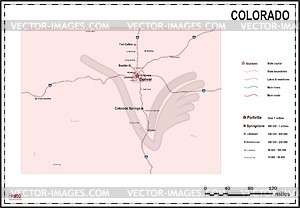 Colorado map - vector clipart