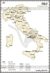 Italy map - vector clip art
