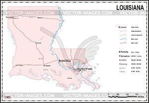 Louisiana Road Map Stock Illustrations, Cliparts and Royalty Free Louisiana  Road Map Vectors