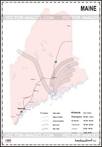 Maine map - vector clipart