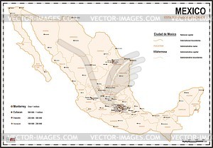 Mexico map - vector clip art