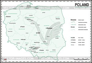 Poland map - vector clipart / vector image