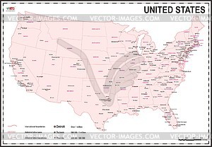 U.S. map - vector clipart