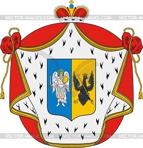 Baryatinsky dukes, family coat of arms - vector clipart