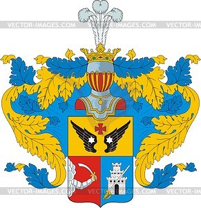 Biryukov, family coat of arms - vector clipart
