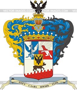 Bobrinsky earls, family coat of arms - vector clipart