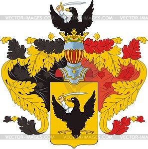 Cheglokov, family coat of arms - vector clipart