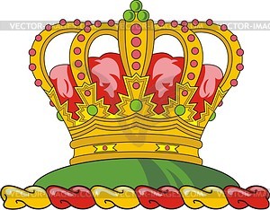 Crest with royal crown - vector clipart