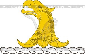 Crest with eagle head - vector clipart