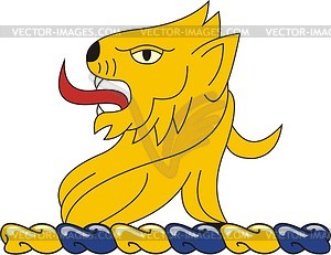 Crest with lion head - vector clipart