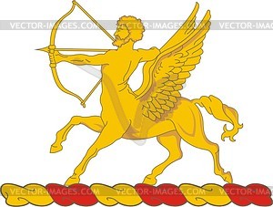 Crest with Sagittarius - vector clipart