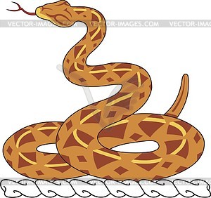 Crest with snake - vector clipart