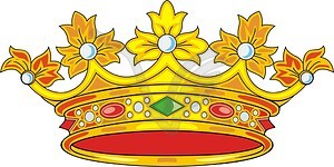 Heraldic rank crown - royalty-free vector clipart