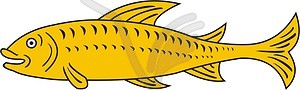 Fish - white & black vector clipart