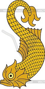 Heraldic fish - vector image