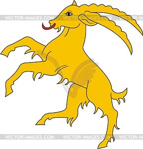 Heraldic supporter - goat - vector clipart