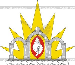 Guam island military crest - vector clipart