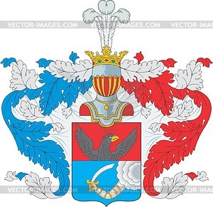 Guriev, family coat of arms - vector clipart