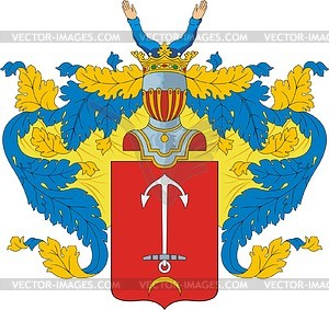 Izvolsky, family coat of arms - vector clipart