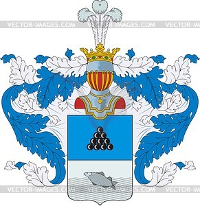 Karpov, family coat of arms - vector clipart