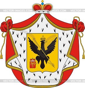 Koltsov-Mosalsky dukes, family coat of arms - vector clipart