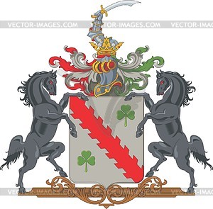 Kovalyov, family coat of arms - vector clipart