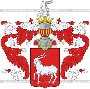 Kozlov, family coat of arms - vector clipart