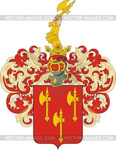 Krol, family coat of arms - vector clipart