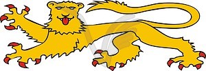 Heraldic lion - vector clip art