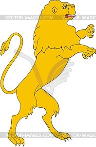 Heraldic supporter - lion - vinyl EPS vector clipart