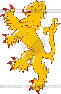 Heraldic supporter - lion - vector image