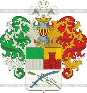 Melnikov, family coat of arms - vector clipart