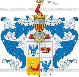 Musin-Pushkin, family coat of arms - vector clipart